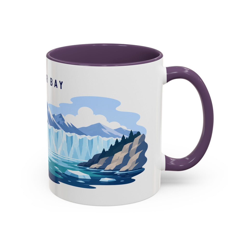 Glacier Bay National Park Coffee Mug | Solid Color Block Park Souvenir | 11oz 15oz Accent Mug