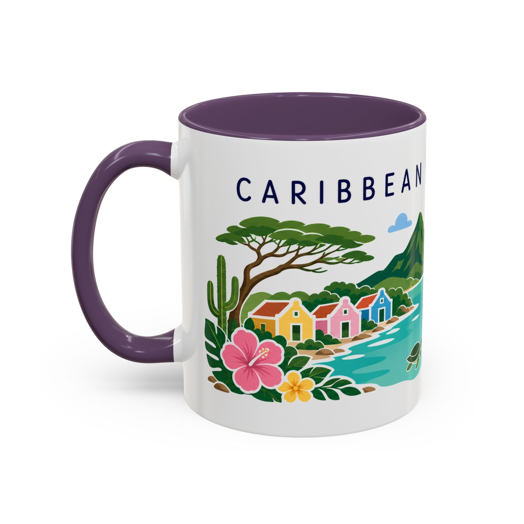 Caribbean Netherlands Coffee Mug | Travel Souvenir Accent Mug | Country Gift Ceramic Cup 11oz 15oz