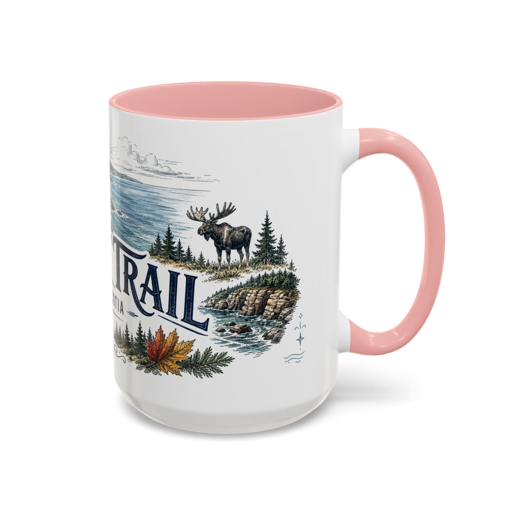 Cabot Trail Mug, Nova Scotia Travel Souvenir, Bucket List Gift, Accent Ceramic Coffee Mug 11oz 15oz