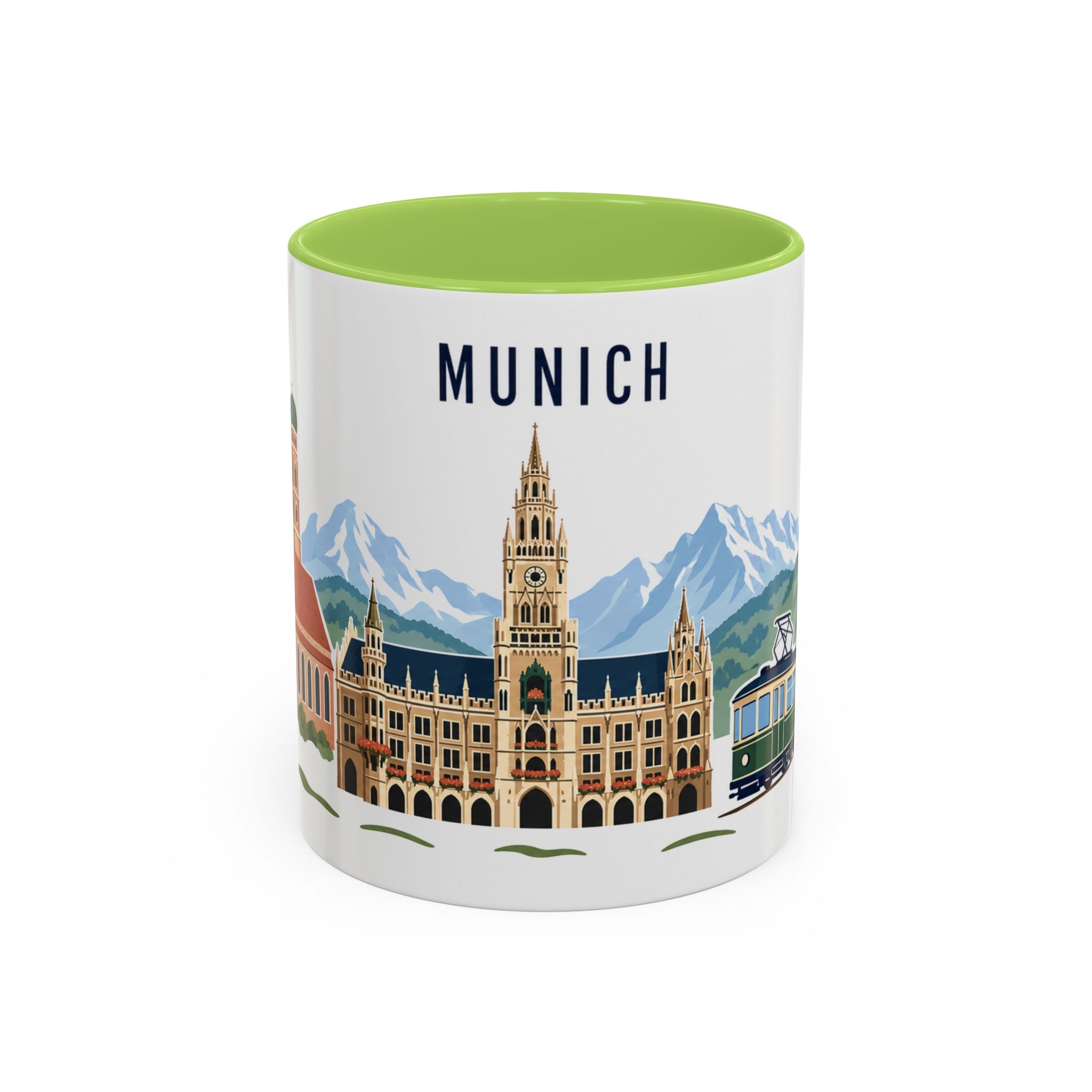 Munich Coffee Mug | Germany Travel Souvenir | Porcelain Decal City Gift | 11oz 15oz Accent Mug