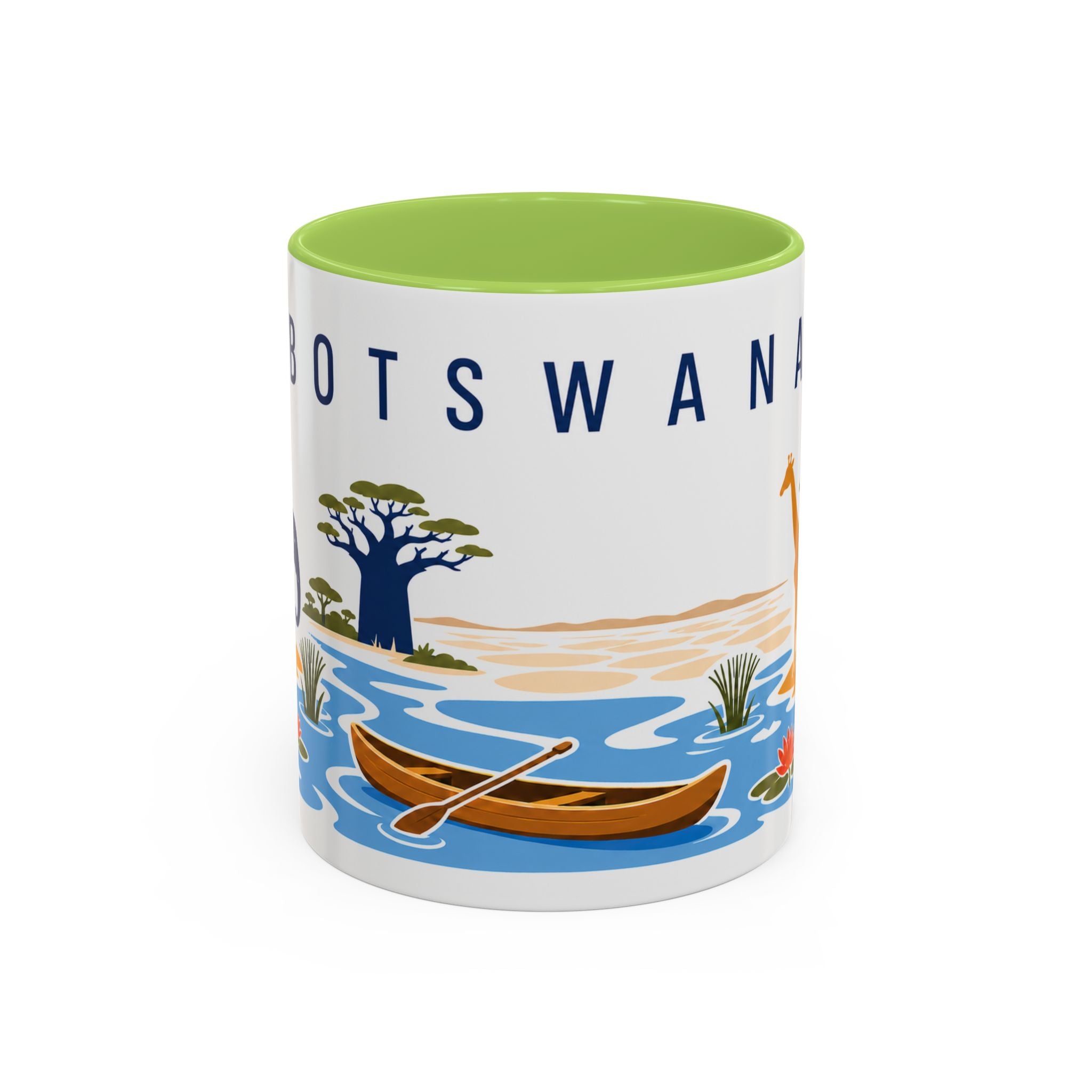 Botswana Coffee Mug | Travel Souvenir Accent Mug | Country Gift Ceramic Cup 11oz 15oz