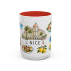 Nice Illustrated Travel Mug | City Souvenir Accent Coffee Mug | 11oz 15oz Ceramic Cup
