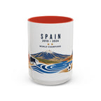 Spain World Champions Mug | 2010 2026 Spanish Soccer Gift | Two Time Football Champion Cup | 11oz 15oz Accent Mug