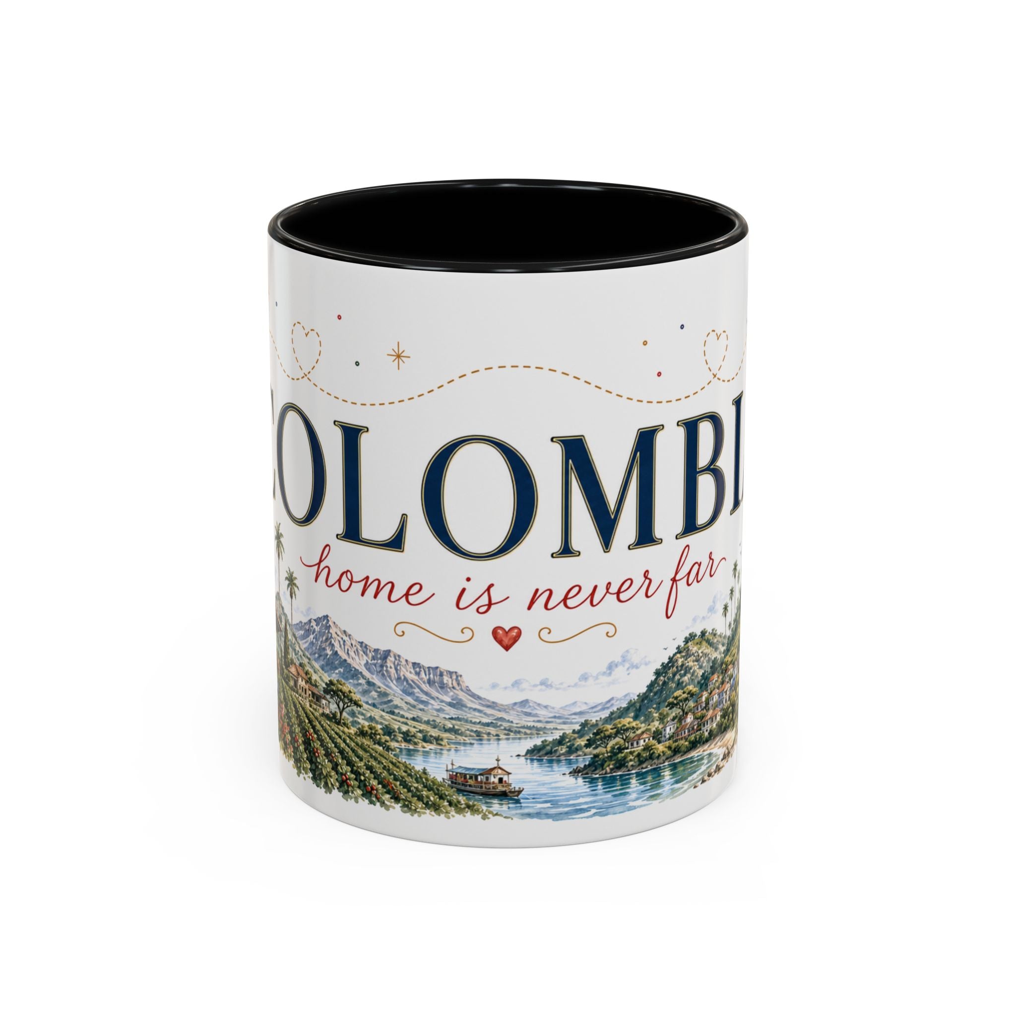 Colombia Home Country Mug | Moving Away Gift | Long Distance Friendship | 11 oz 15 oz Accent Mug