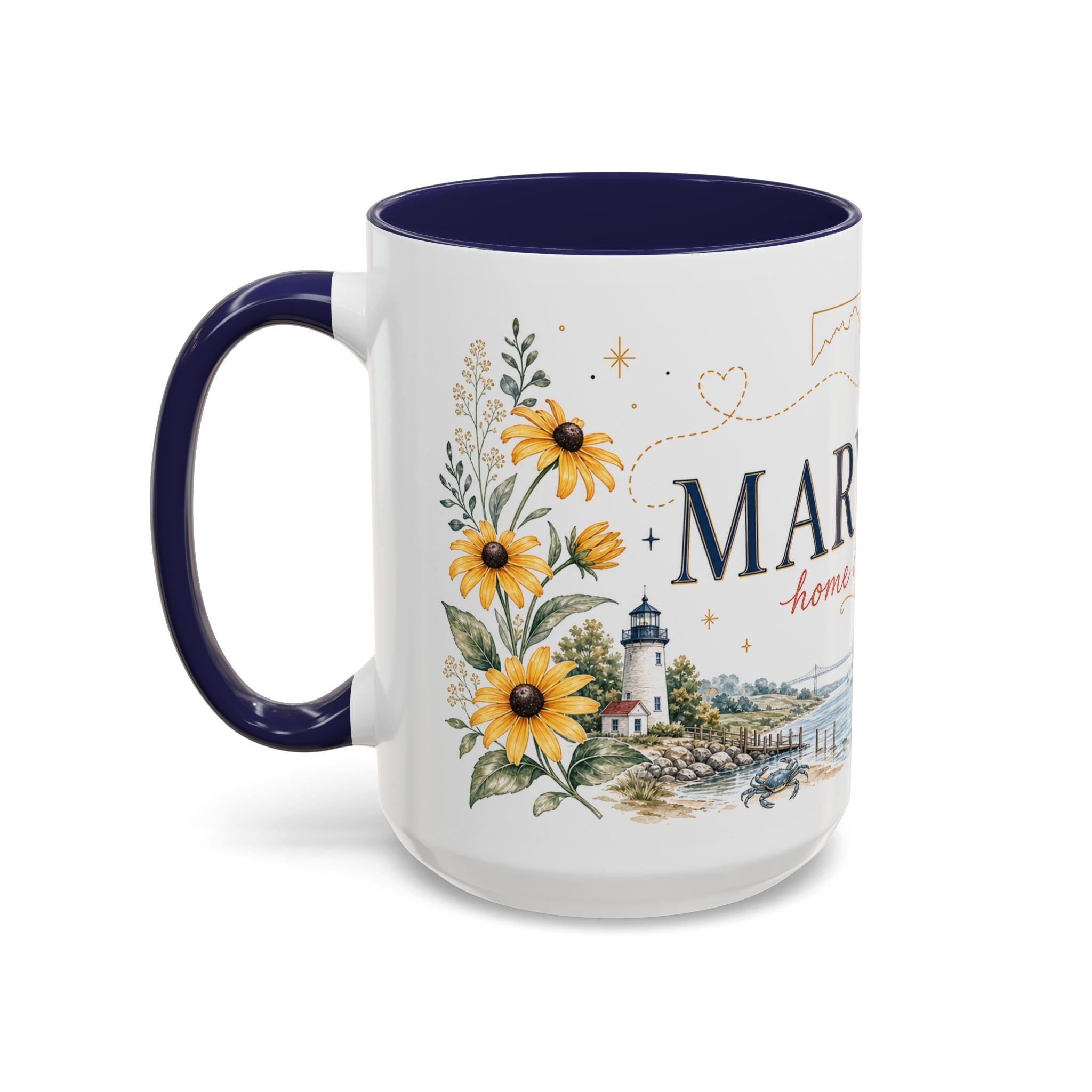 Maryland State Map Mug | Homesick Gift, Long Distance Friendship Coffee Cup (11oz 15oz)