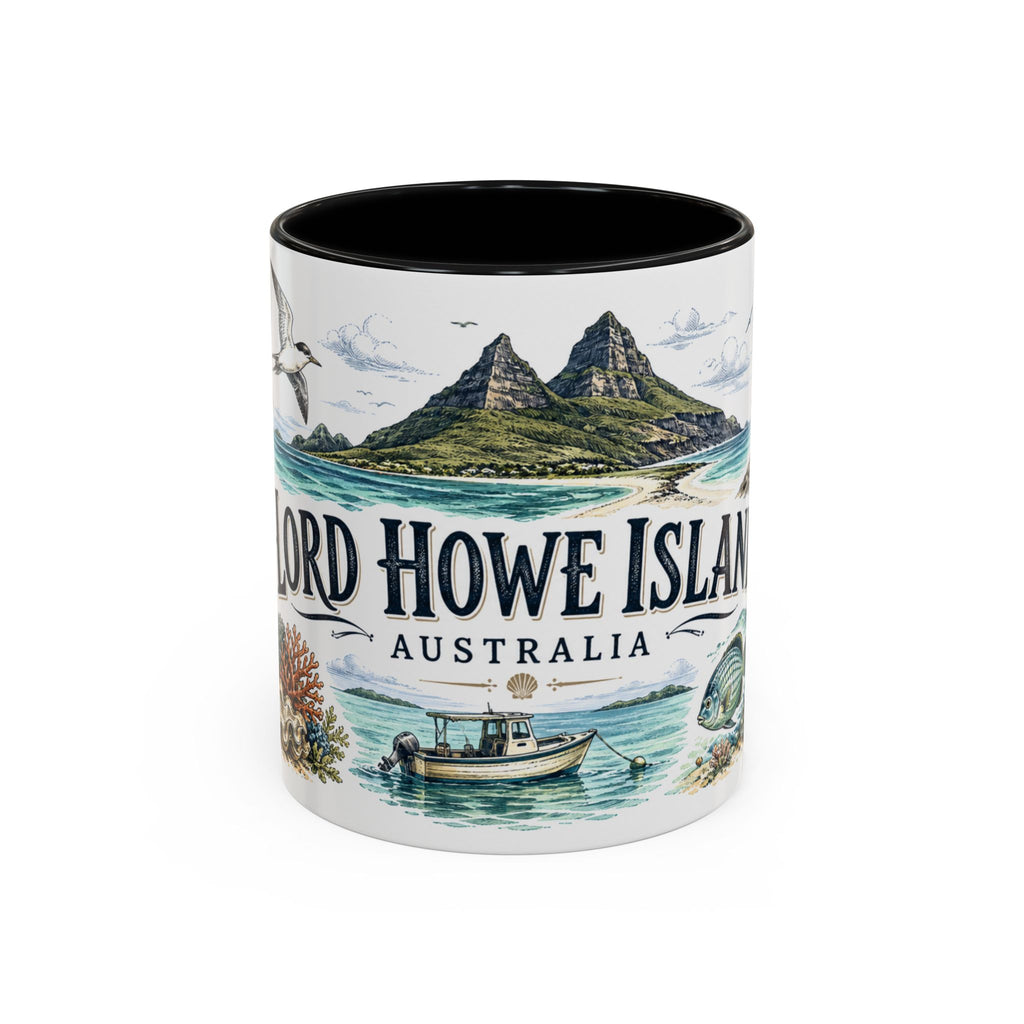Lord Howe Island Mug, Australia Travel Souvenir, Bucket List Gift, Accent Ceramic Coffee Mug 11oz 15oz