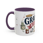 Grandma's Kitchen Hugs Coffee Mug | Gift From Grandkids | Accent Color Ceramic 11oz 15oz