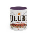 Uluru Coffee Mug | Travel Destination Souvenir Gift | Accent Color Ceramic 11oz 15oz