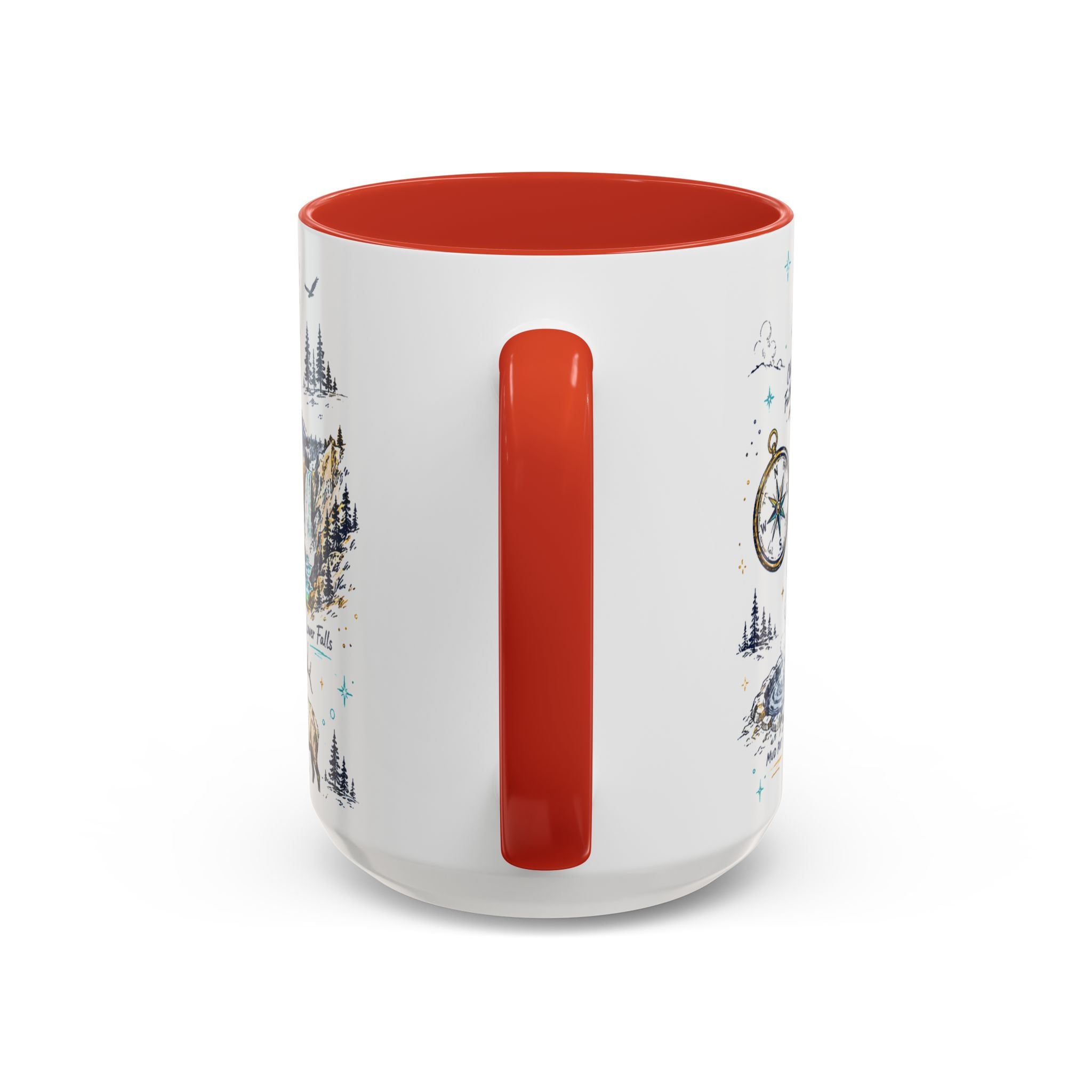Yellowstone National Park Coffee Mug | Hiking Camping Nature Gift | Accent Color Ceramic 11oz 15oz