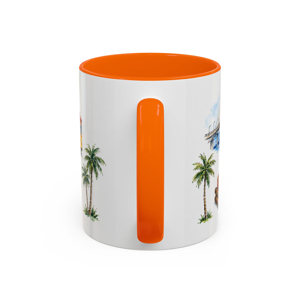 Tampa Illustrated Travel Mug | City Souvenir Accent Coffee Mug | 11oz 15oz Ceramic Cup