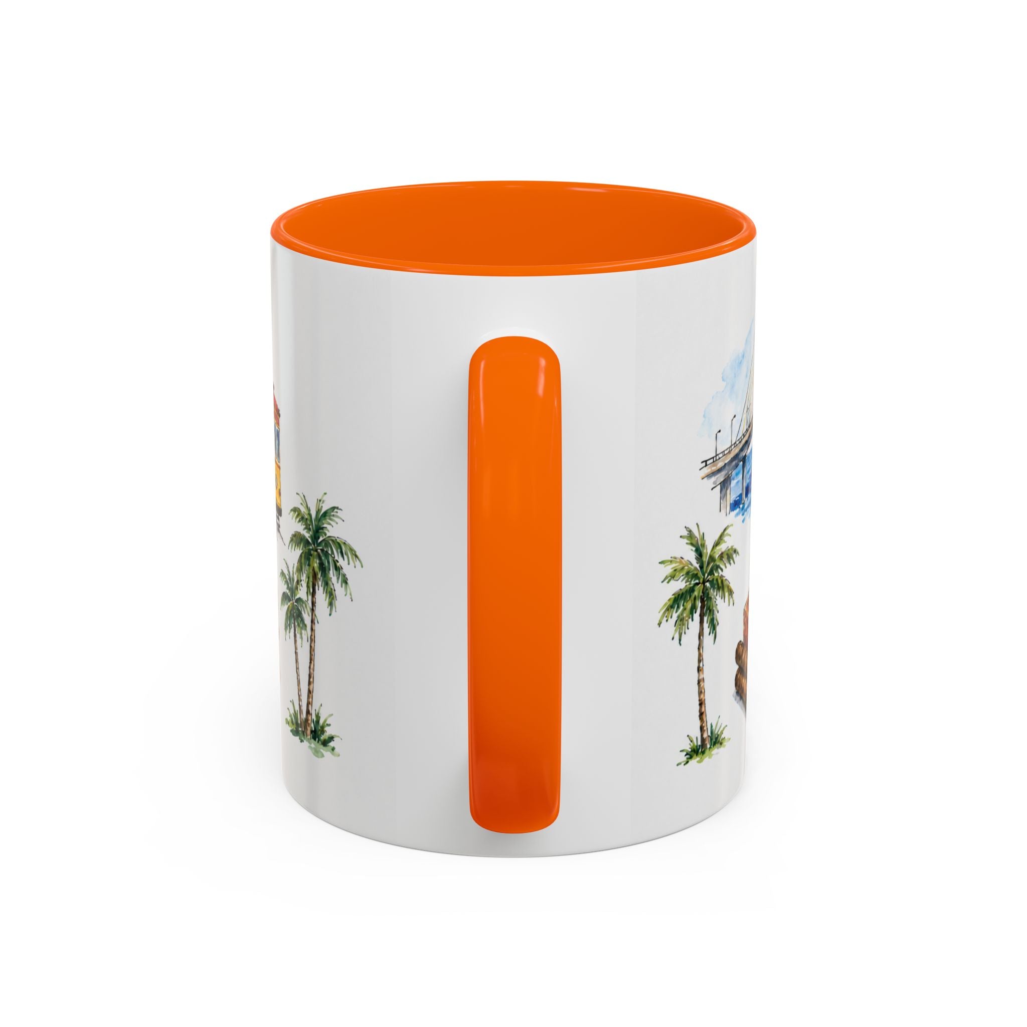 Tampa Illustrated Travel Mug | City Souvenir Accent Coffee Mug | 11oz 15oz Ceramic Cup