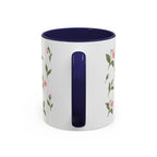 Minnesota Pink and White Lady Slipper Mug, State Flower Floral Coffee Cup, 11oz Botanical Gift