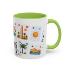 Luxor Coffee Mug | Postage Stamp Collage Mug | Travel Souvenir Accent Cup 11oz 15oz
