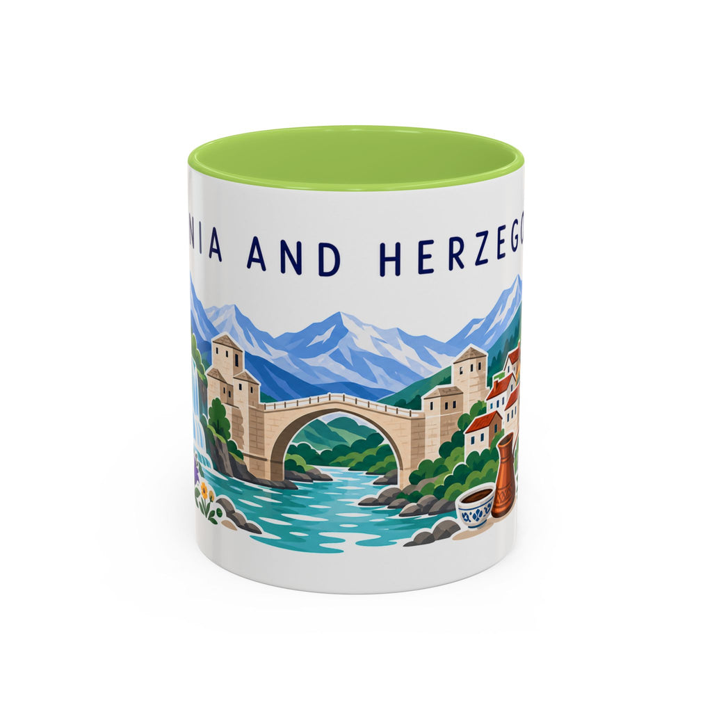 Bosnia and Herzegovina Coffee Mug | Travel Souvenir Accent Mug | Country Gift Ceramic Cup 11oz 15oz