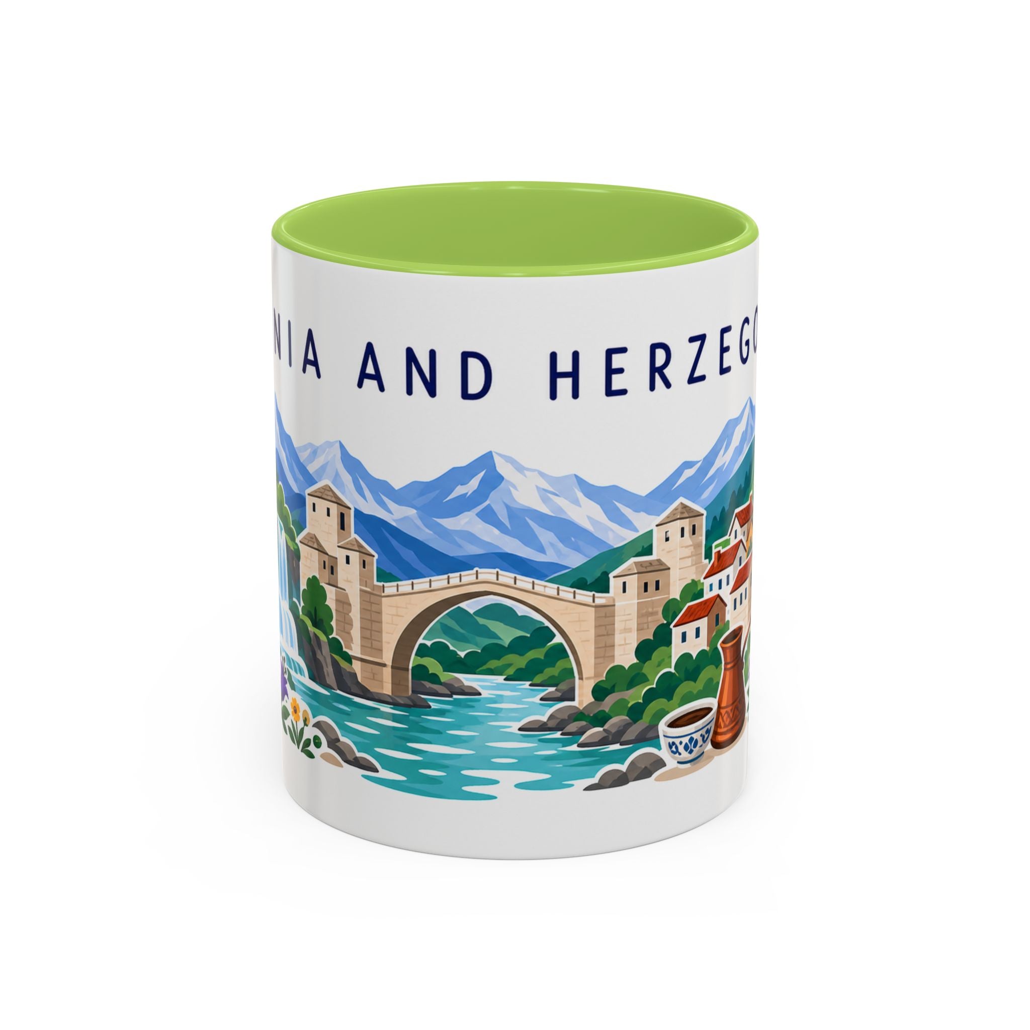 Bosnia and Herzegovina Coffee Mug | Travel Souvenir Accent Mug | Country Gift Ceramic Cup 11oz 15oz