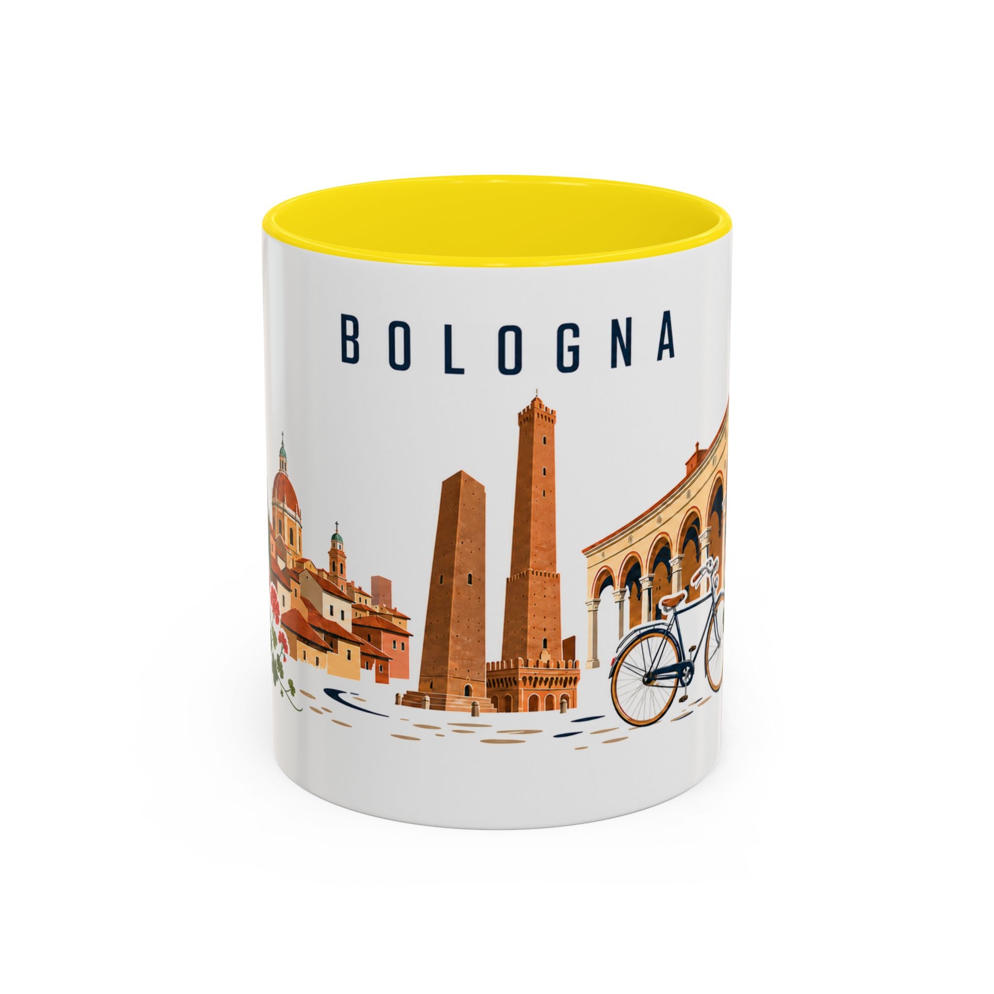 Bologna Coffee Mug | Italy Travel Souvenir | Porcelain Decal City Gift | 11oz 15oz Accent Mug