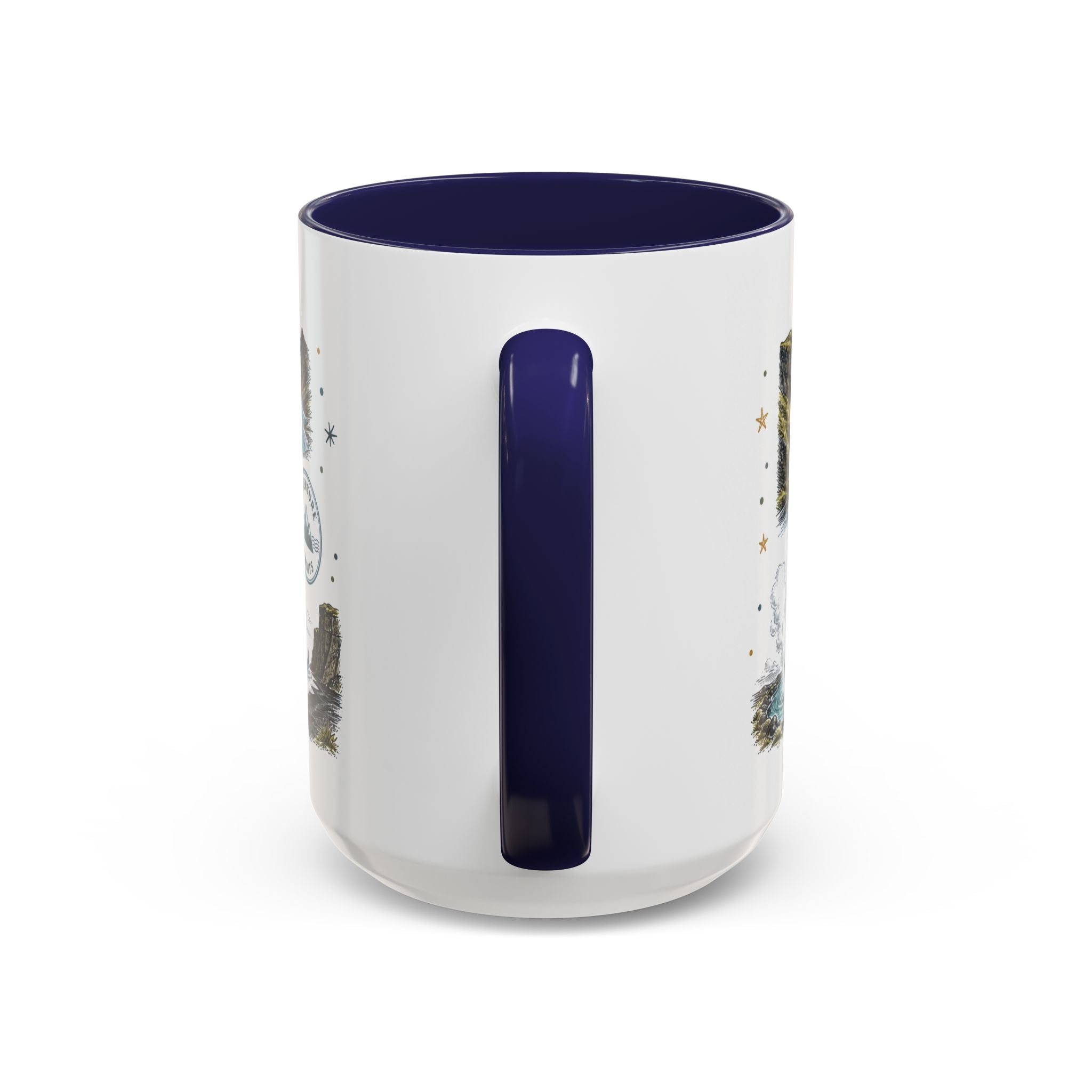 Iceland Ring Road Coffee Mug | Travel Destination Souvenir Gift | Accent Color Ceramic 11oz 15oz