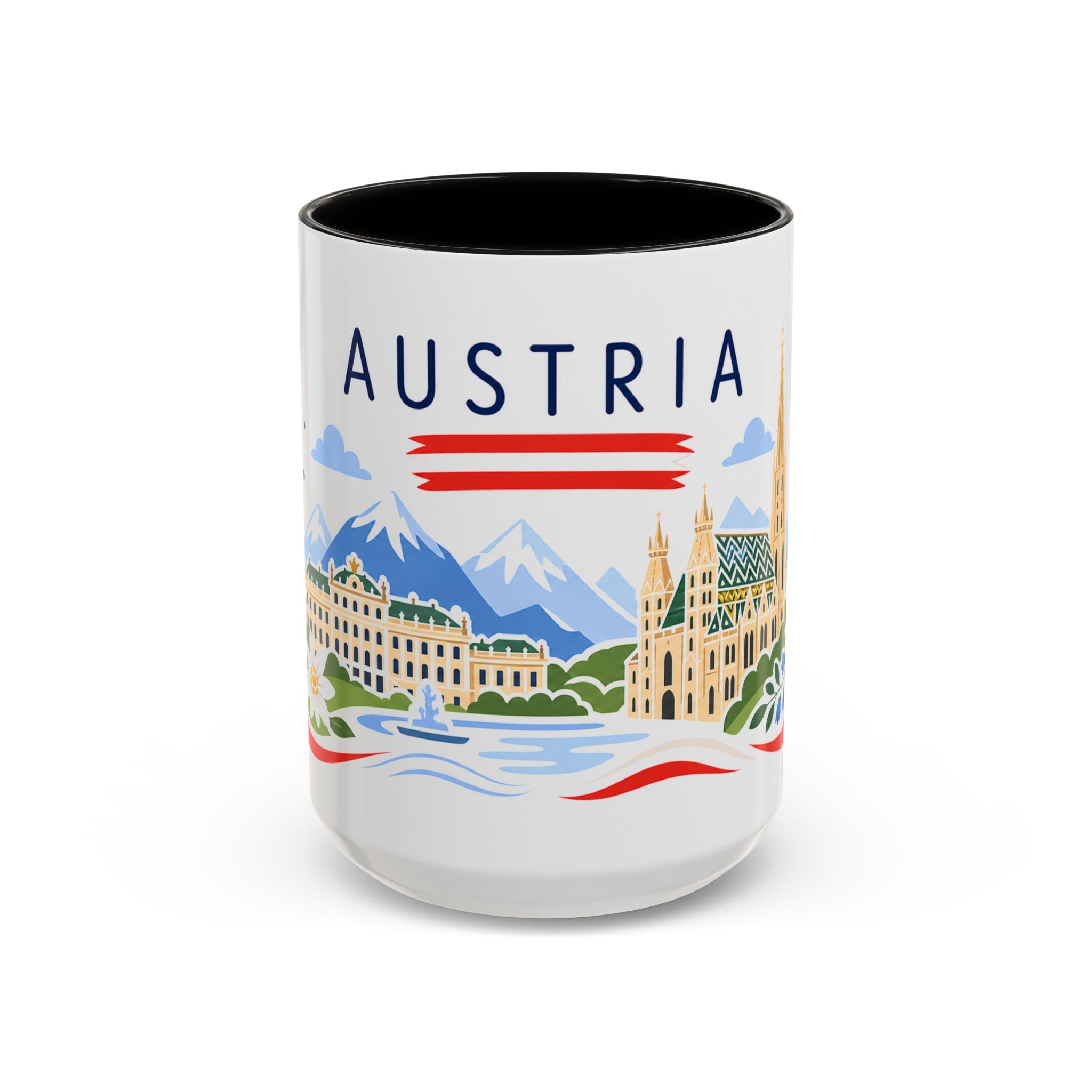 Austria Coffee Mug | Travel Souvenir Accent Mug | Country Gift Ceramic Cup 11oz 15oz