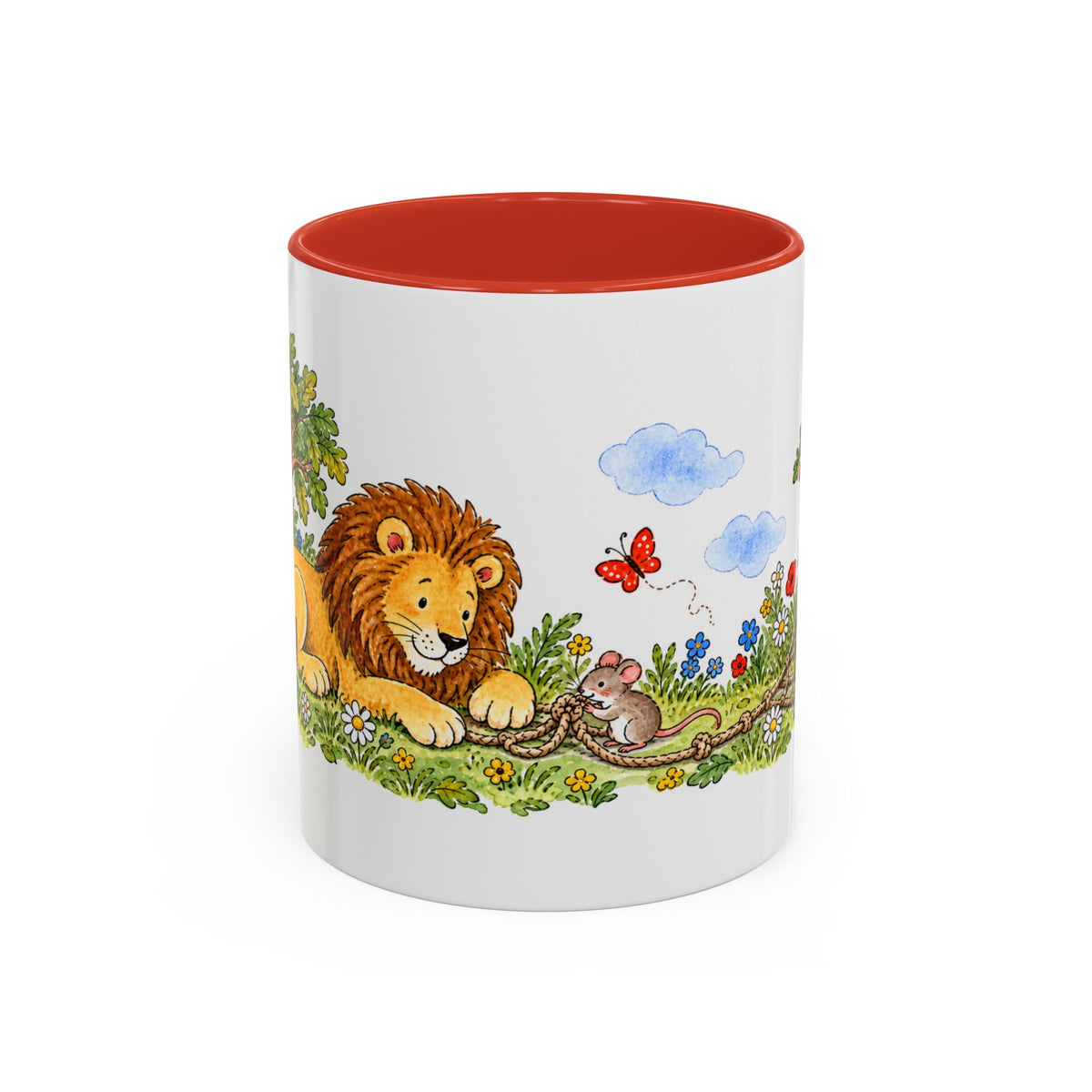 The Lion and the Mouse Mug | Storybook Fairy Tale Accent Coffee Mug | EveryLegend