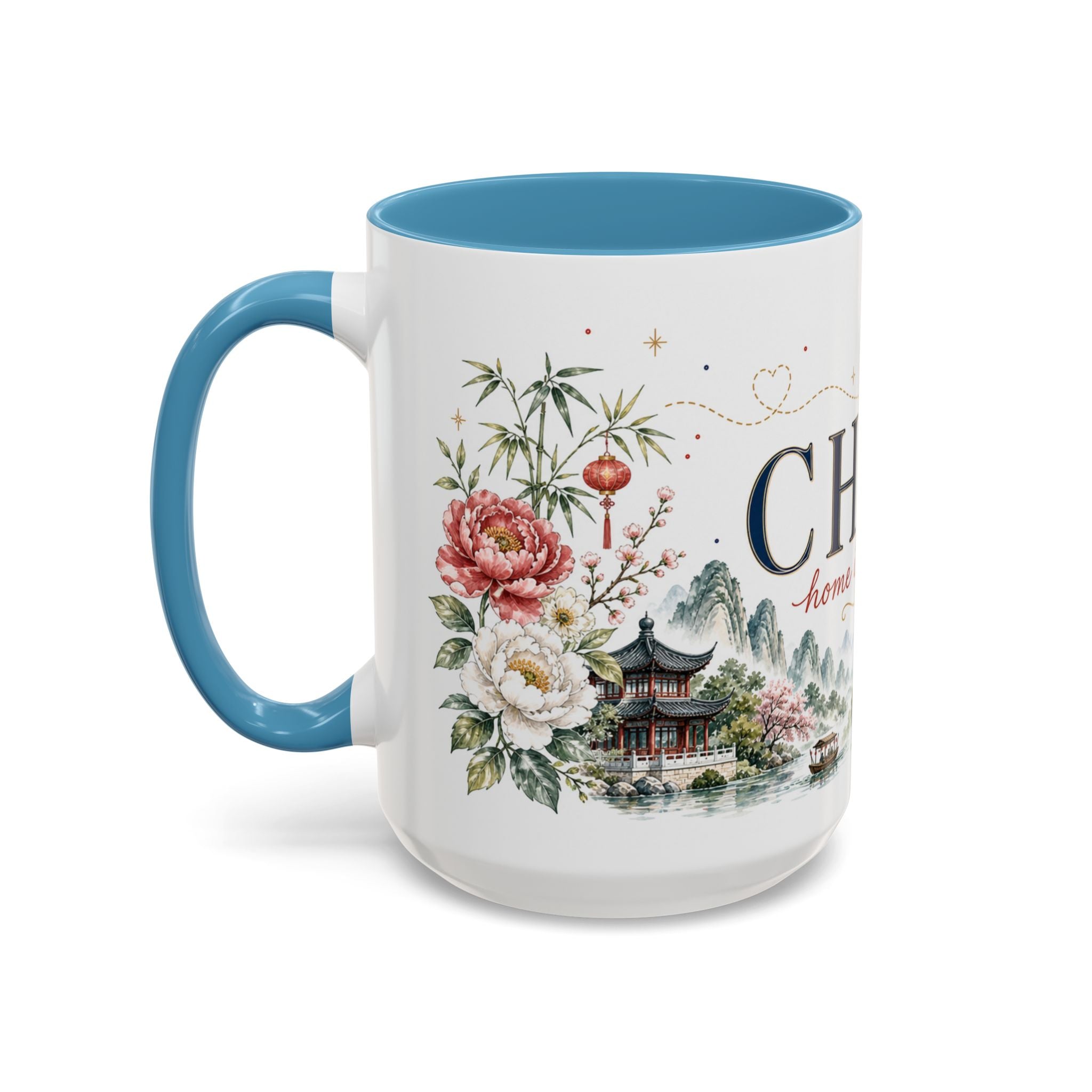 China Home Country Mug | Moving Away Gift | Long Distance Friendship | 11 oz 15 oz Accent Mug