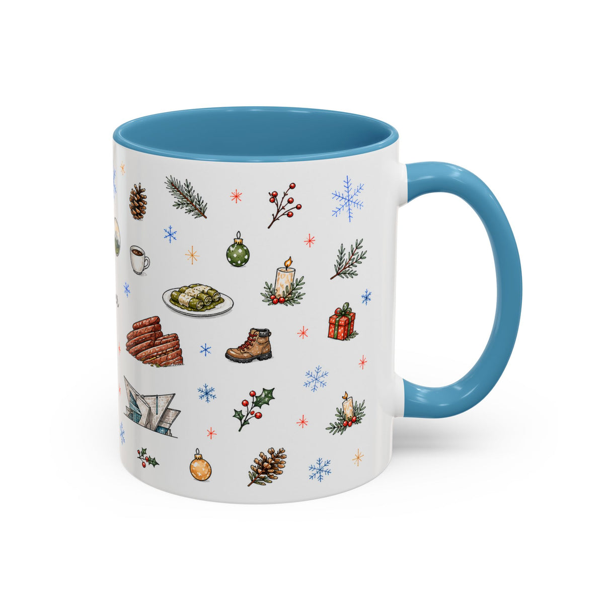 Denver Christmas Mug | Watercolor City Souvenir, Holiday Travel Gift (11oz/15oz)