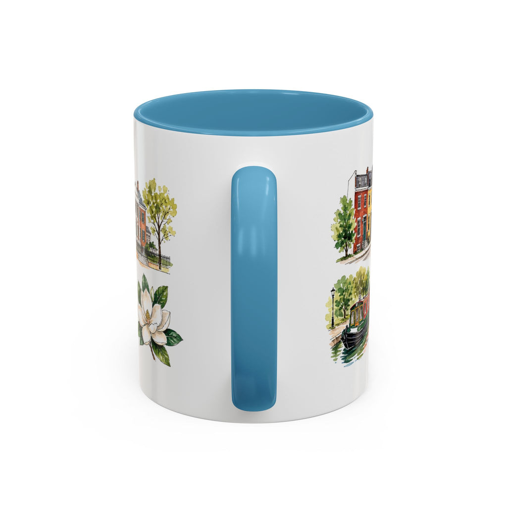 Richmond Illustrated Travel Mug | City Souvenir Accent Coffee Mug | 11oz 15oz Ceramic Cup
