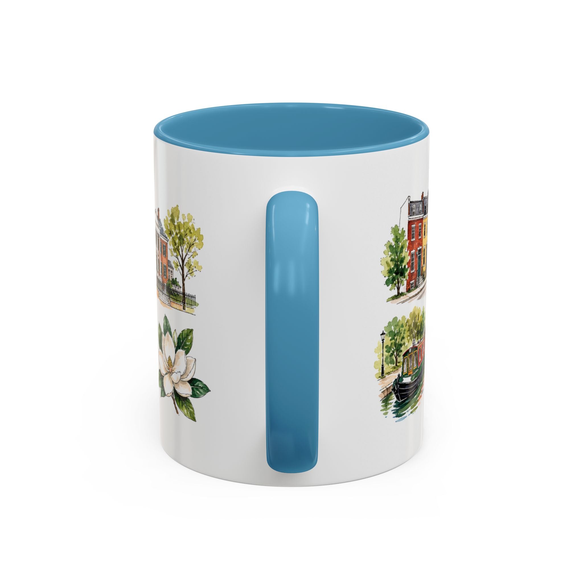 Richmond Illustrated Travel Mug | City Souvenir Accent Coffee Mug | 11oz 15oz Ceramic Cup