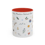 Rocky Mountain National Park Christmas Mug | Watercolor Travel Souvenir | Holiday Gift | Accent Ceramic Coffee Cup 11oz 15oz