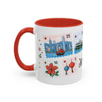 Hong Kong Coffee Mug | Postage Stamp Collage Mug | Travel Souvenir Accent Cup 11oz 15oz