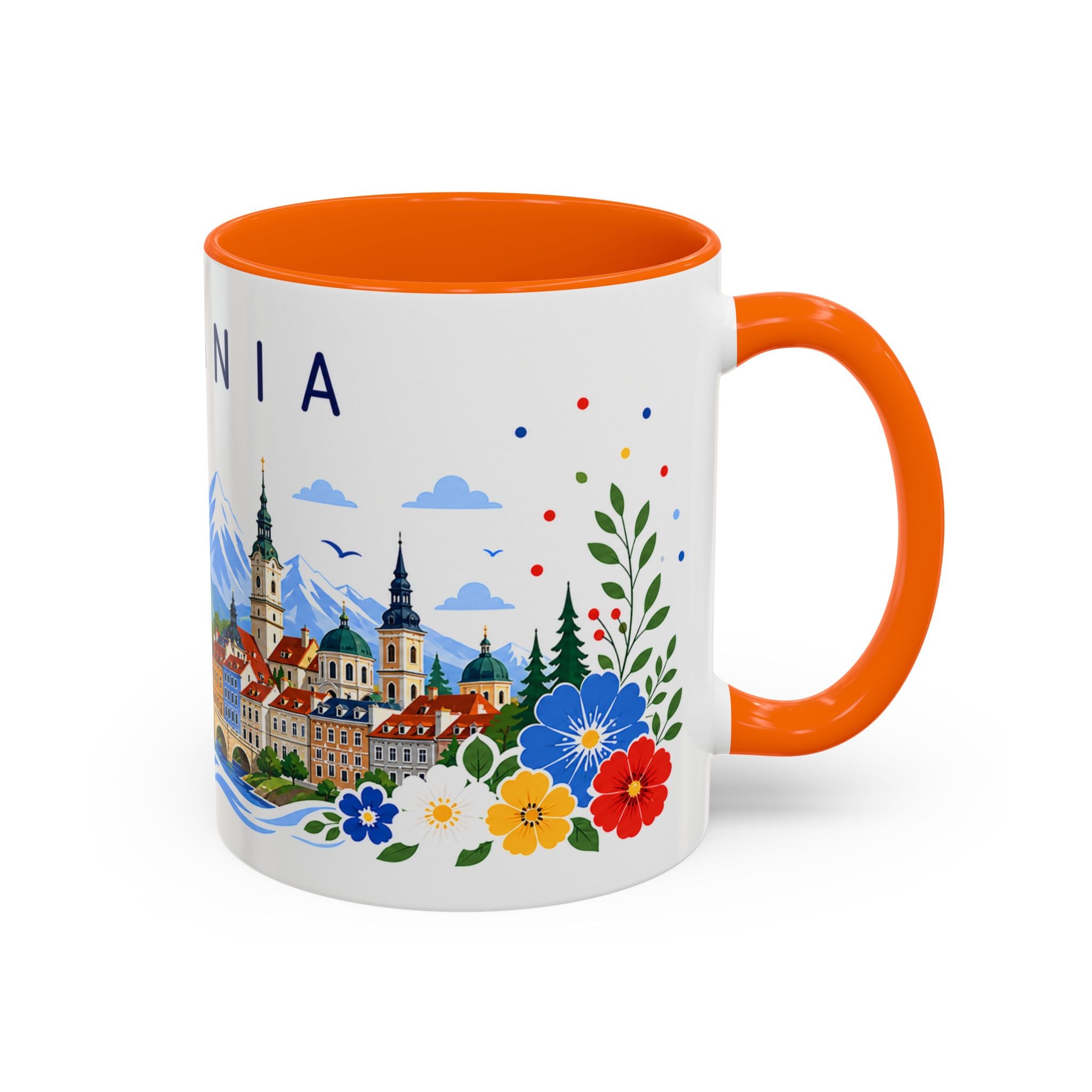 Romania Coffee Mug | Travel Souvenir Accent Mug | Place Gift Ceramic Cup 11oz 15oz