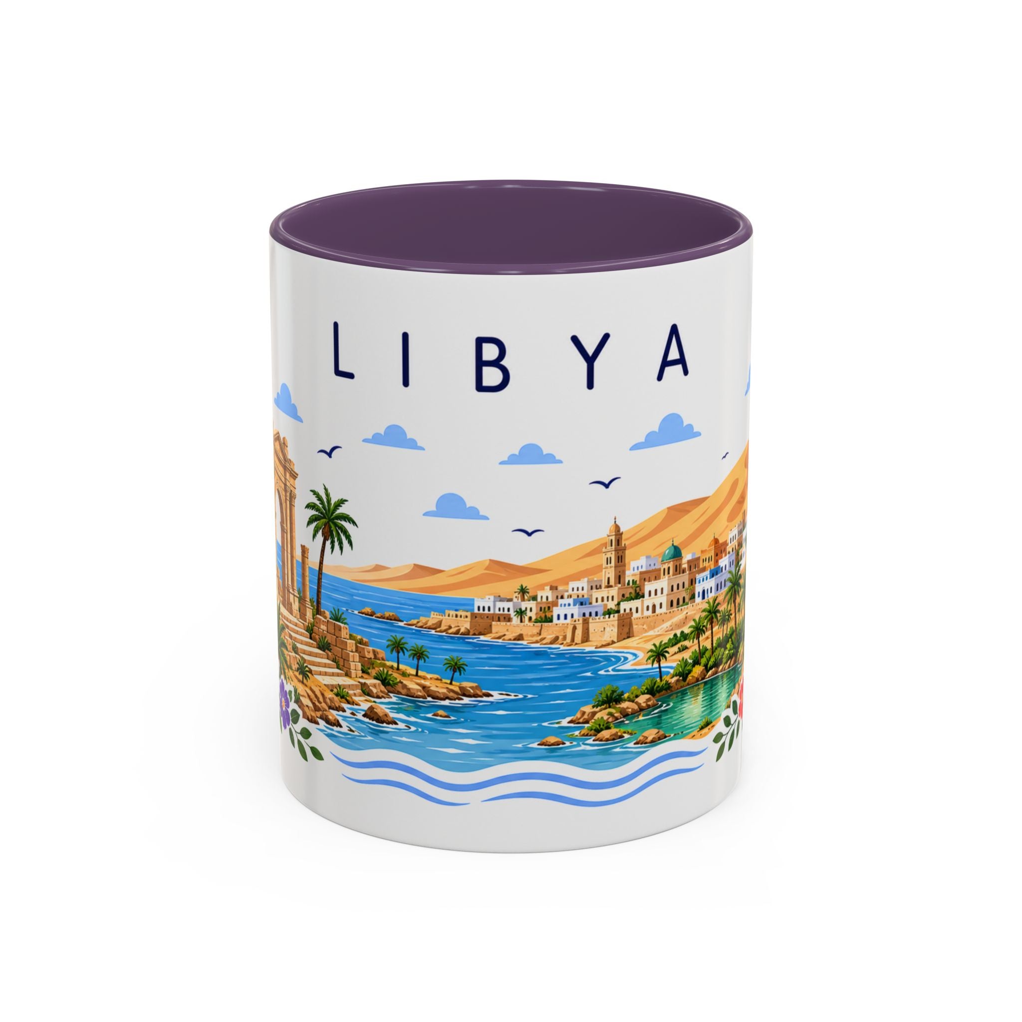 Libya Coffee Mug | Travel Souvenir Accent Mug | Place Gift Ceramic Cup 11oz 15oz