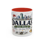 Dallas Coffee Mug | Texas Souvenir City Gift | Accent Color Ceramic 11oz 15oz