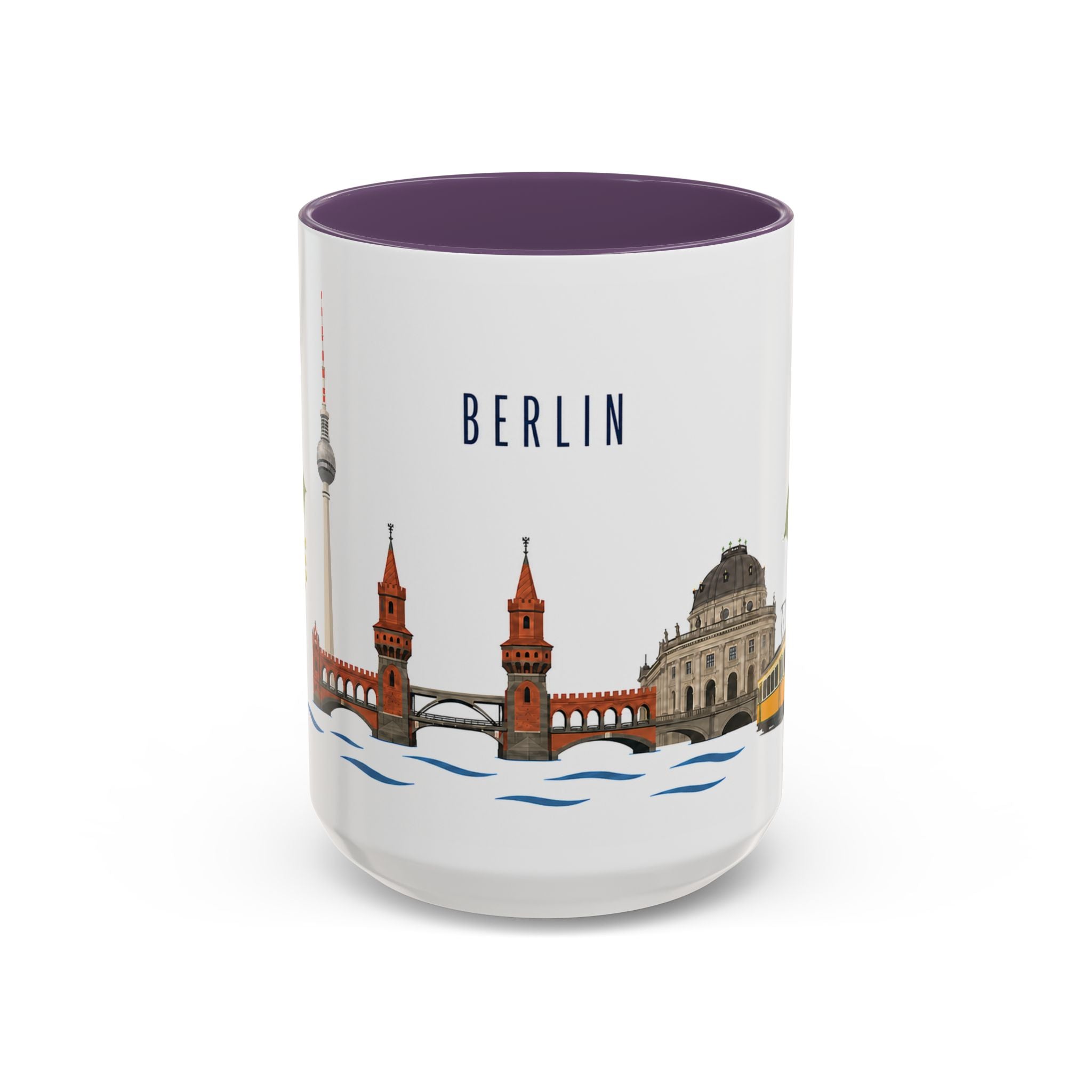 Berlin Coffee Mug | Germany Travel Souvenir | Porcelain Decal City Gift | 11oz 15oz Accent Mug