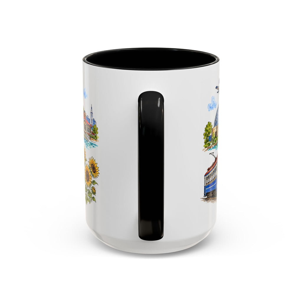 Wichita Illustrated Travel Mug | City Souvenir Accent Coffee Mug | 11oz 15oz Ceramic Cup