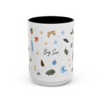 Big Sur Christmas Mug | Watercolor Travel Souvenir | Holiday Gift | Accent Ceramic Coffee Cup 11oz 15oz