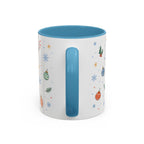 Christmas Ornament Mug | Snowflake Watercolor Holiday Gift | Accent Cup 11oz 15oz