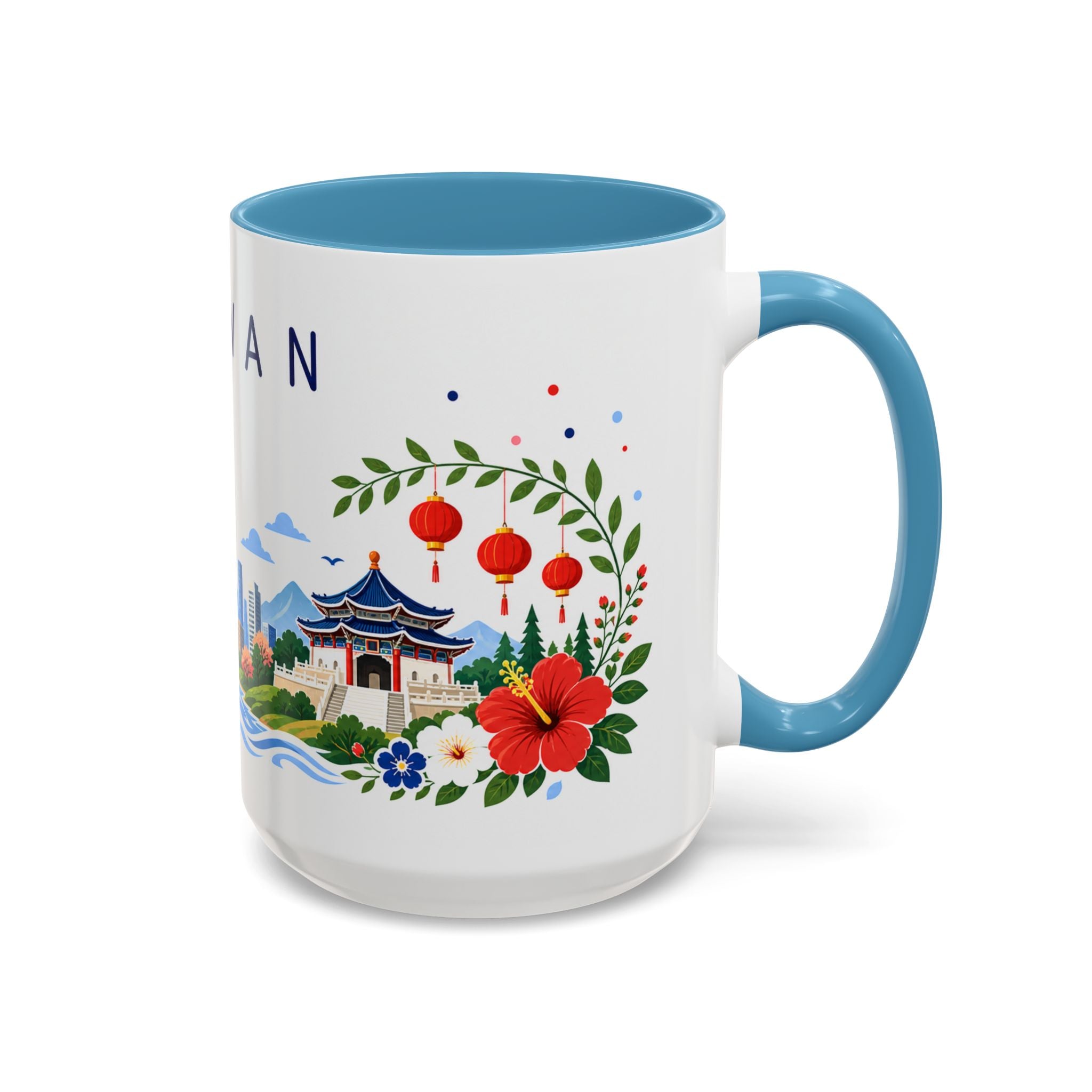 Taiwan Coffee Mug | Travel Souvenir Accent Mug | Place Gift Ceramic Cup 11oz 15oz