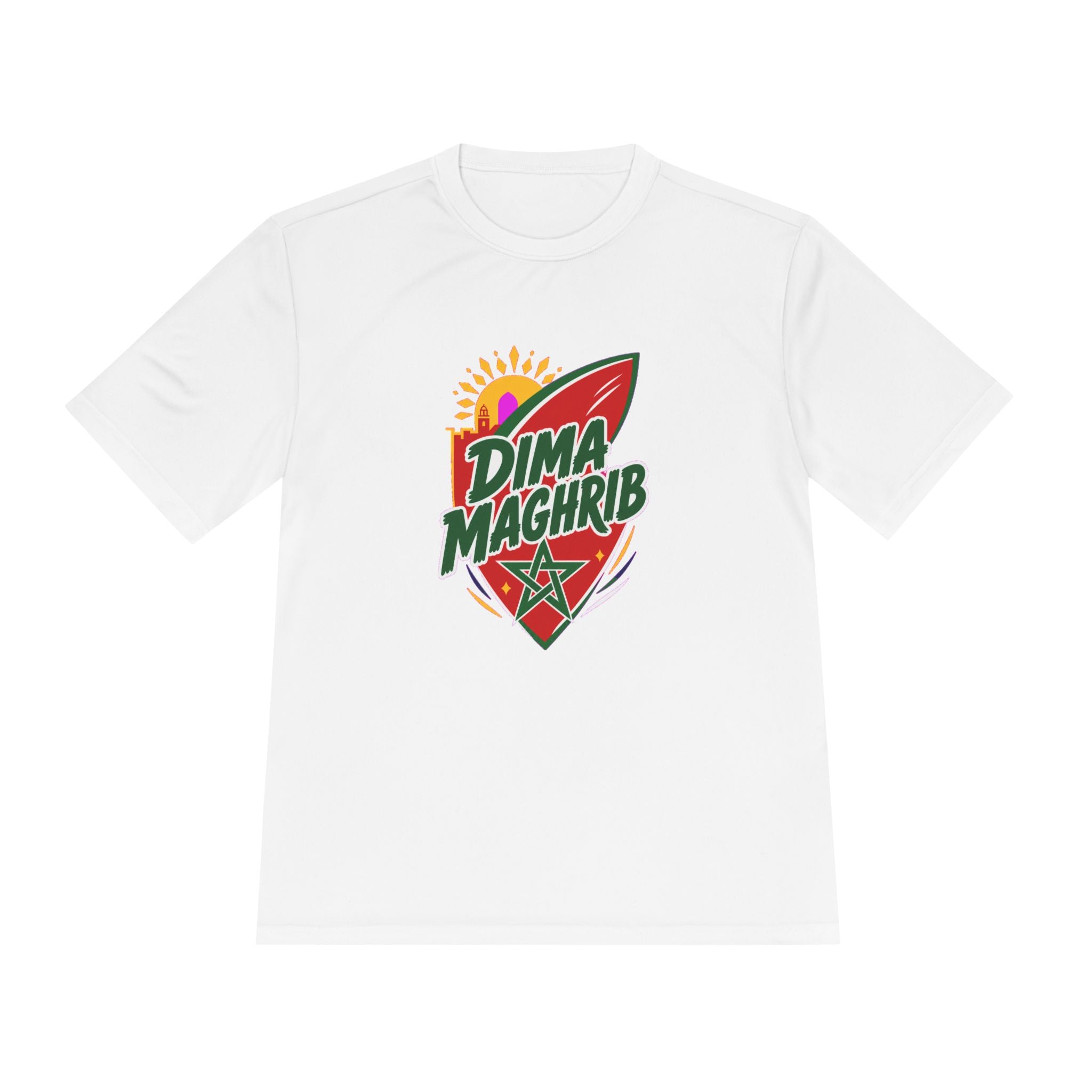 Morocco Dima Maghrib Soccer Fan Tee, Moisture-Wicking Sport Shirt
