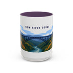 New River Gorge National Park and Preserve Coffee Mug | Solid Color Block Park Souvenir | 11oz 15oz Accent Mug