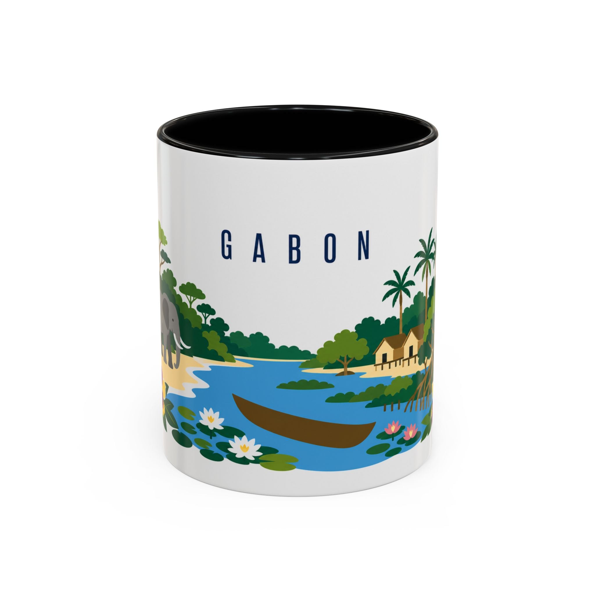 Gabon Coffee Mug | Travel Souvenir Accent Mug | Country Gift Ceramic Cup 11oz 15oz