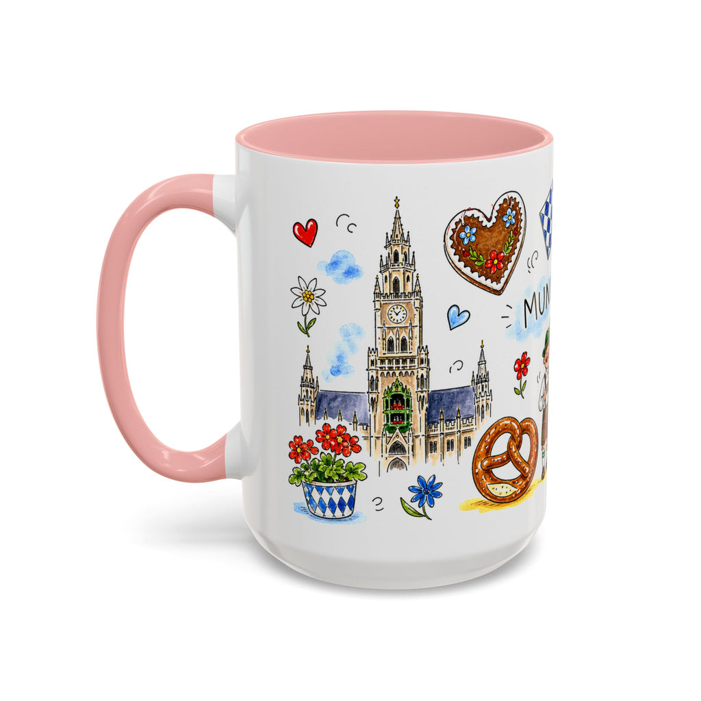 Munich Travel Mug | European City Souvenir Accent Coffee Mug | 11oz 15oz Ceramic Cup