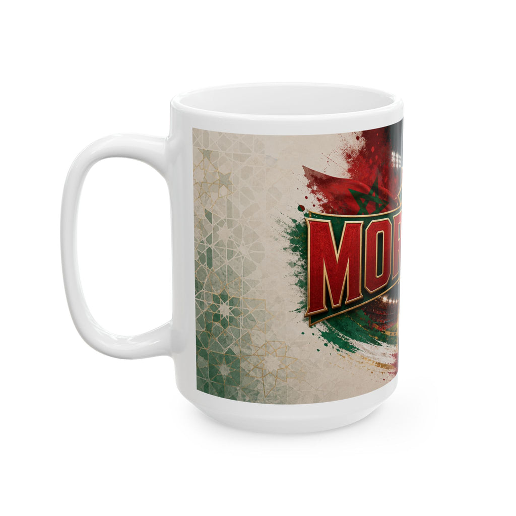 Morocco Soccer Spirit Coffee Mug | Soccer Fan Gift | Ceramic 11oz 15oz Match Day Cup
