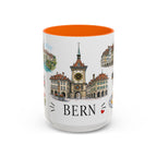 Bern Illustrated Travel Mug | City Souvenir Accent Coffee Mug | 11oz 15oz Ceramic Cup