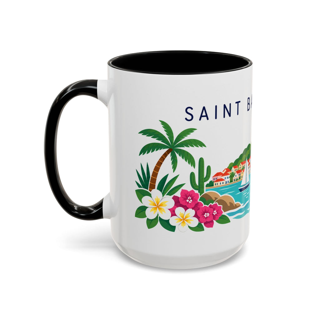 Saint Barthélemy Coffee Mug | Travel Souvenir Accent Mug | Country Gift Ceramic Cup 11oz 15oz