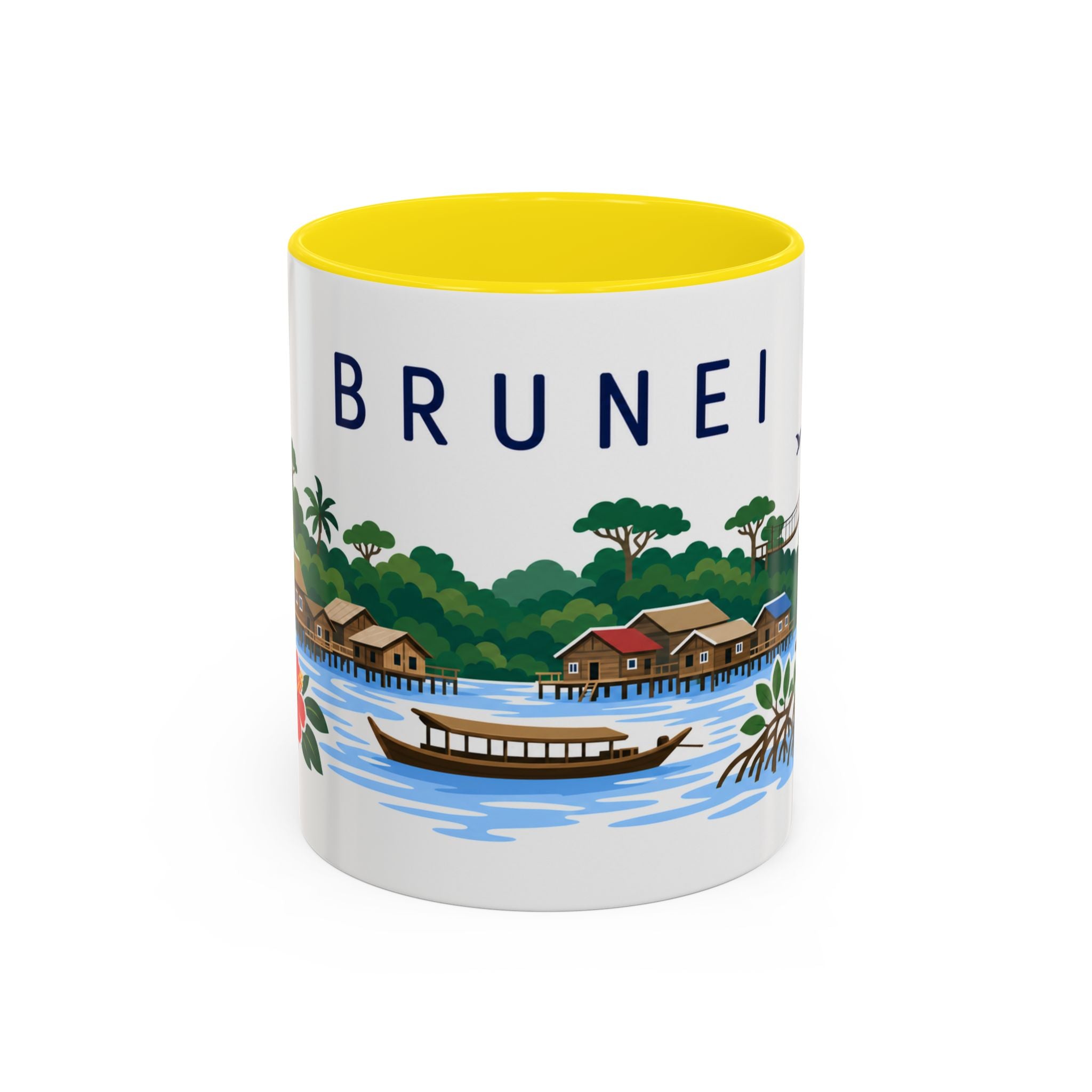 Brunei Coffee Mug | Travel Souvenir Accent Mug | Country Gift Ceramic Cup 11oz 15oz