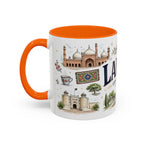 Lahore Coffee Mug | Pakistan Souvenir Travel Gift | Accent Color Ceramic 11oz 15oz