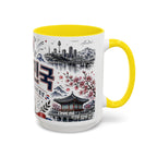 South Korea Soccer Coffee Mug | World Cup Fan Gift | Accent Color Ceramic 11oz 15oz Match Day Cup