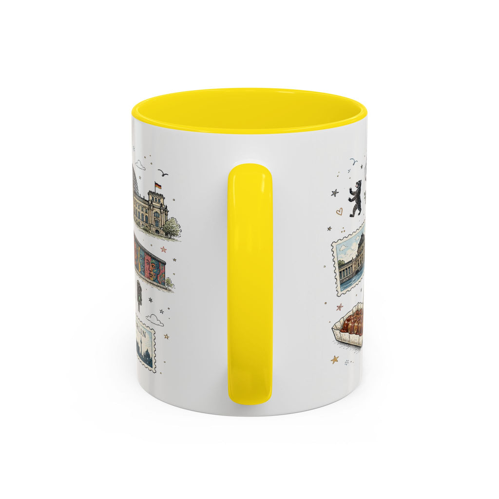 Berlin Coffee Mug | Germany Souvenir Travel Gift | Accent Color Ceramic 11oz 15oz