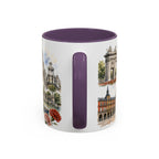 Madrid Coffee Mug | Spain Travel Souvenir | Vintage Illustrated City Gift | 11 oz 15 oz Accent Mug