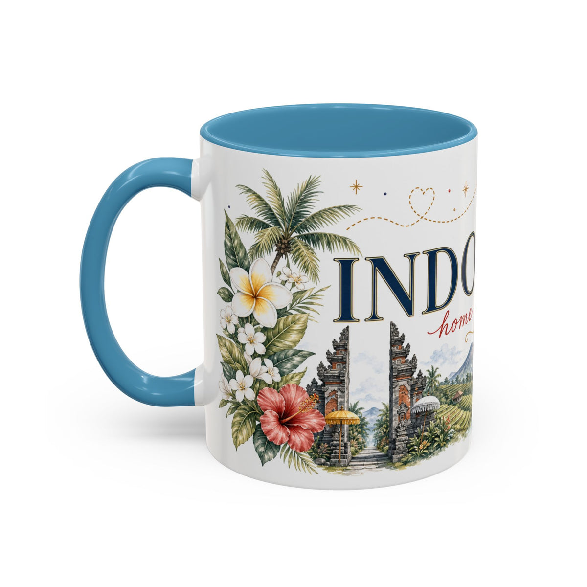 Indonesia Home Country Mug | Moving Away Gift | Long Distance Friendship | 11 oz 15 oz Accent Mug